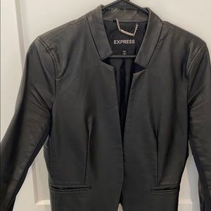 Pleather black blazer/jacket